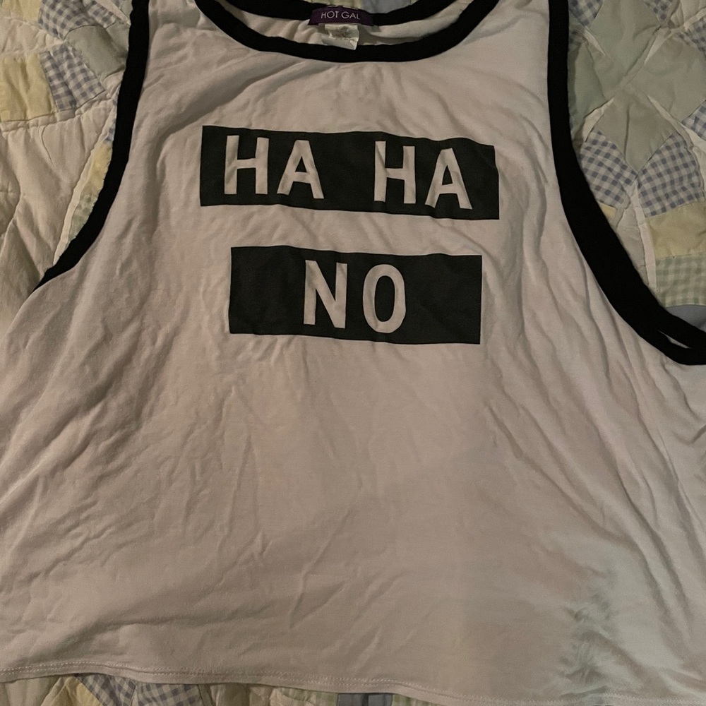 Vintage style tank crop graphic for women